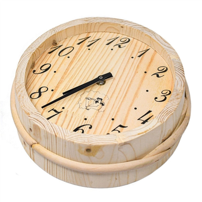 Aleko Handcrafted Analog Clock in Finnish Pine Wood