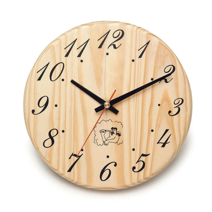 Aleko Handcrafted Sleek Analog Clock in Finnish Pine Wood