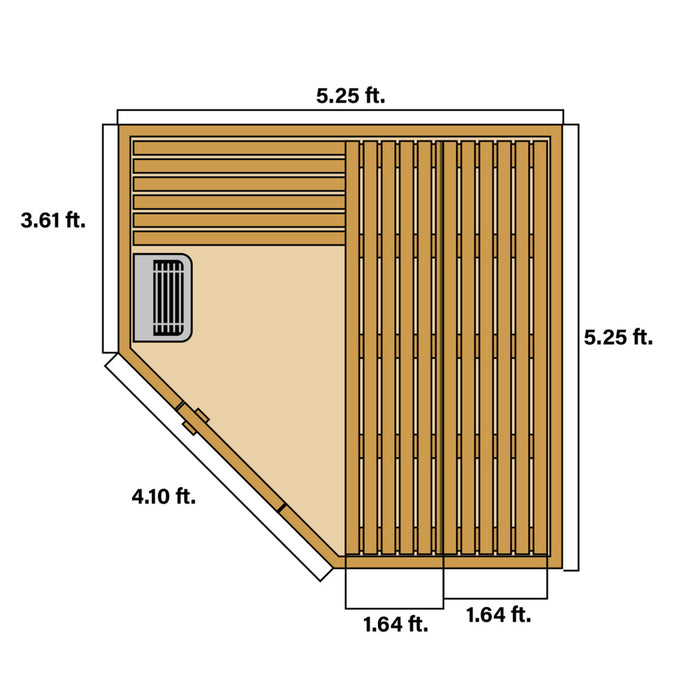 Aleko's 6-Person Indoor Sauna with Canadian Hemlock, Featuring a 6 kW UL Certified Heater for the Ultimate Wet-Dry Experience