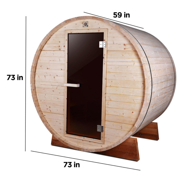 Aleko's 3-4 Person Sauna Oasis with 4.5 kW UL Certified Heater and Bitumen Shingle Roof