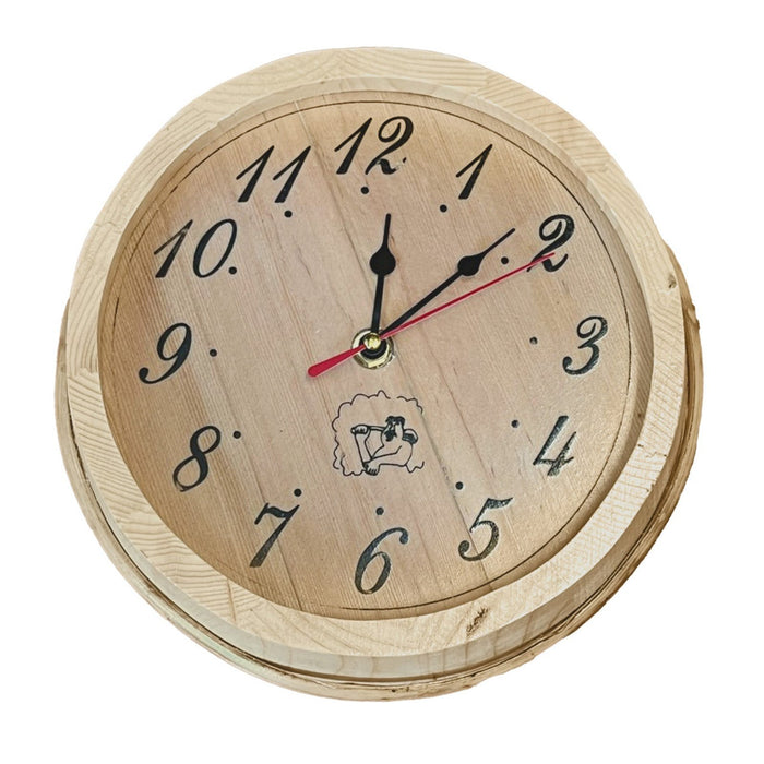 Aleko Pine Wood Analog Sauna Clock