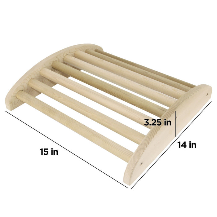 Aleko's Ivory-Toned Wooden Sauna Backrest