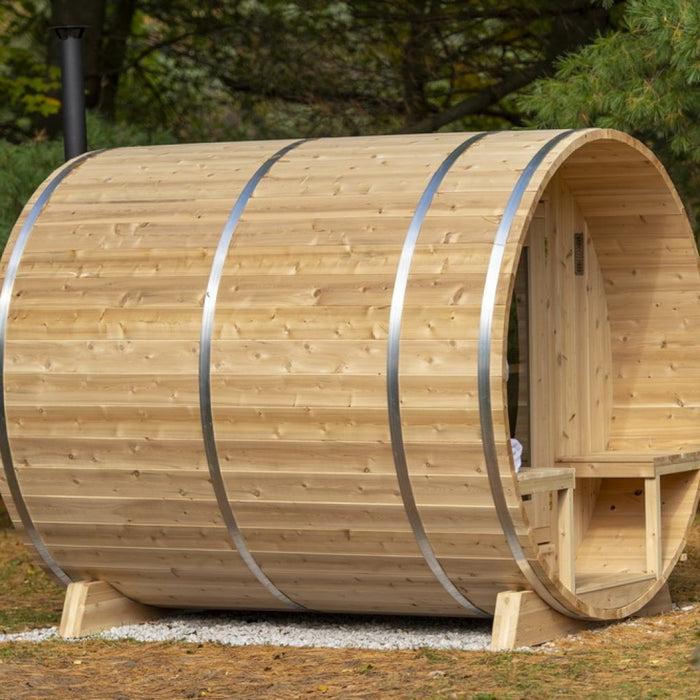 Leisurecraft Serenity Barrel Sauna Canadian Timber Collection