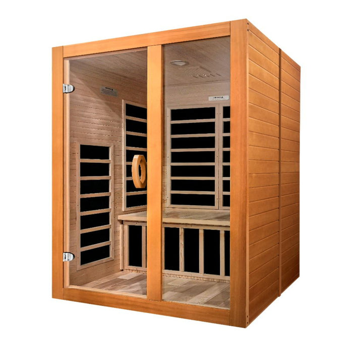 Dynamic Santiago Elite 2-person Ultra Low EMF (Under 3MG) FAR Infrared Sauna (Canadian Hemlock)