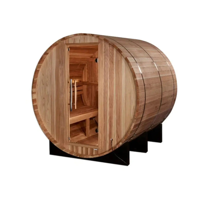 Golden Designs Quintessential 4-Person Barrel Sauna in Pacific Cedar