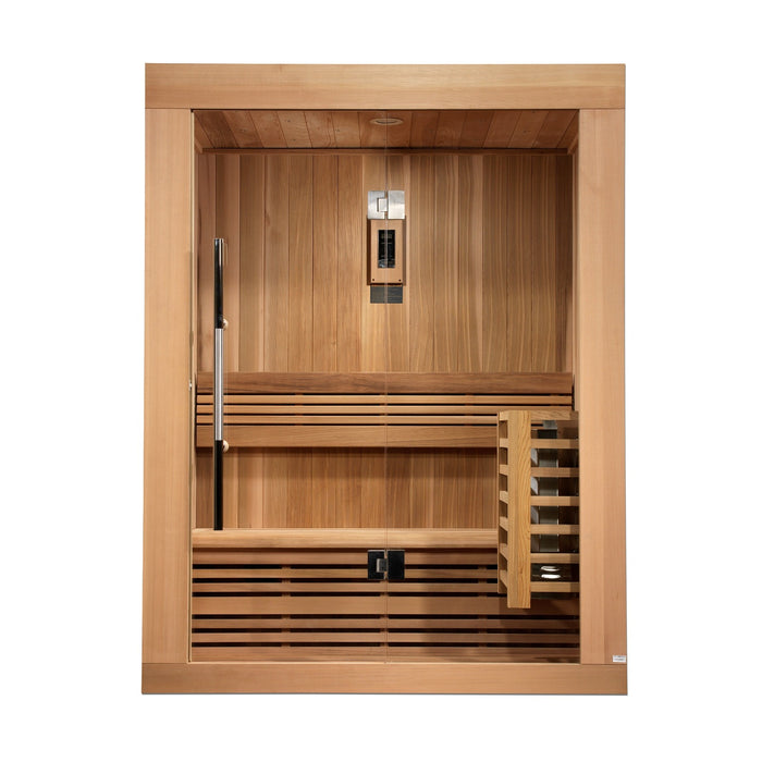 Golden Designs  Canadian Red Cedar Enchants in the Golden Designs Edition 2-Person Traditional Sauna