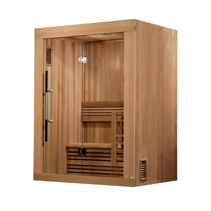 Golden Designs  Canadian Red Cedar Enchants in the Golden Designs Edition 2-Person Traditional Sauna