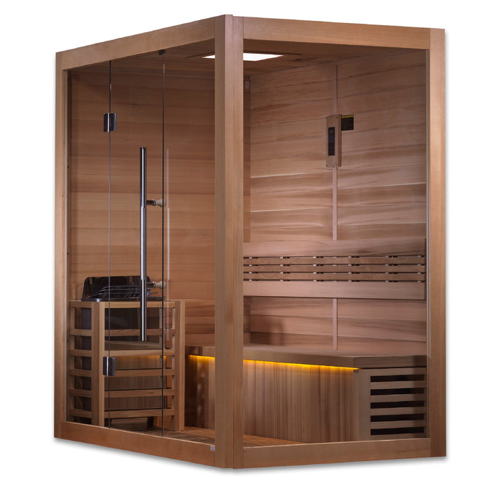 Golden Designs  Embracing Tradition with Golden Designs' Canadian Red Cedar Indoor Sauna