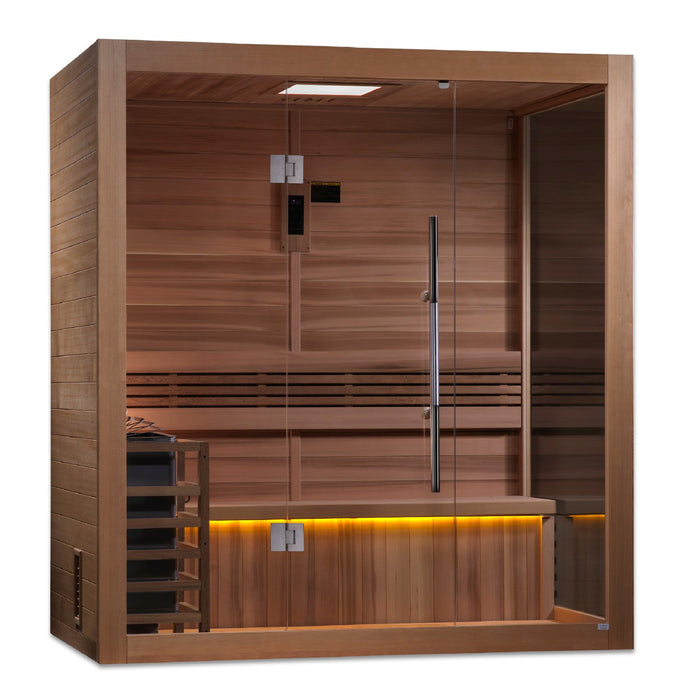 Golden Designs  Embracing Tradition with Golden Designs' Canadian Red Cedar Indoor Sauna