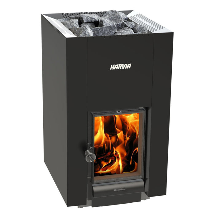 Harvia Linear 22 Green Flame - 15.7 kW Wood Sauna Stove