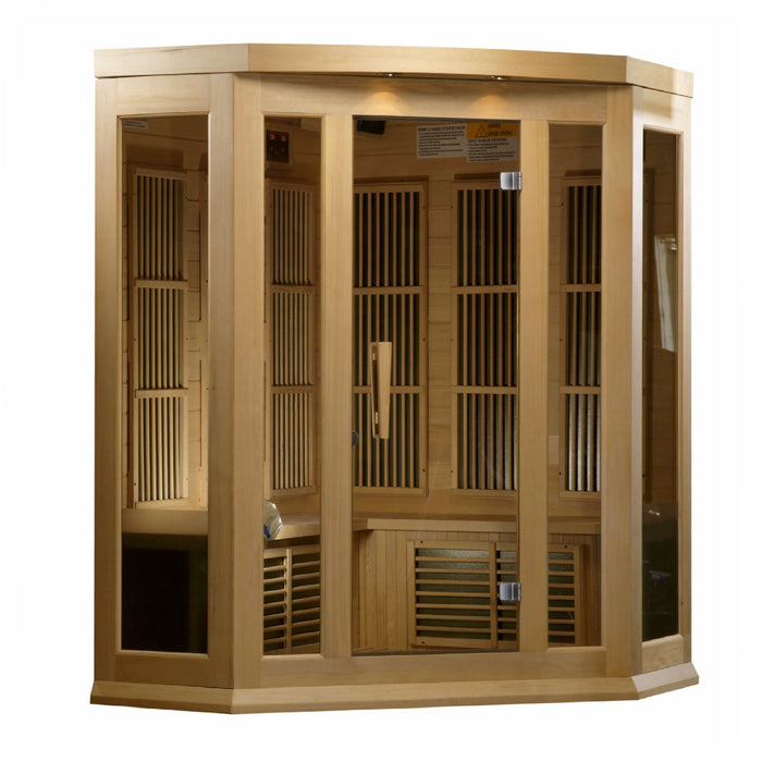 Maxxus 3-Person Near Zero EMF (Under 2MG) FAR Infrared Sauna (Canadian Hemlock)