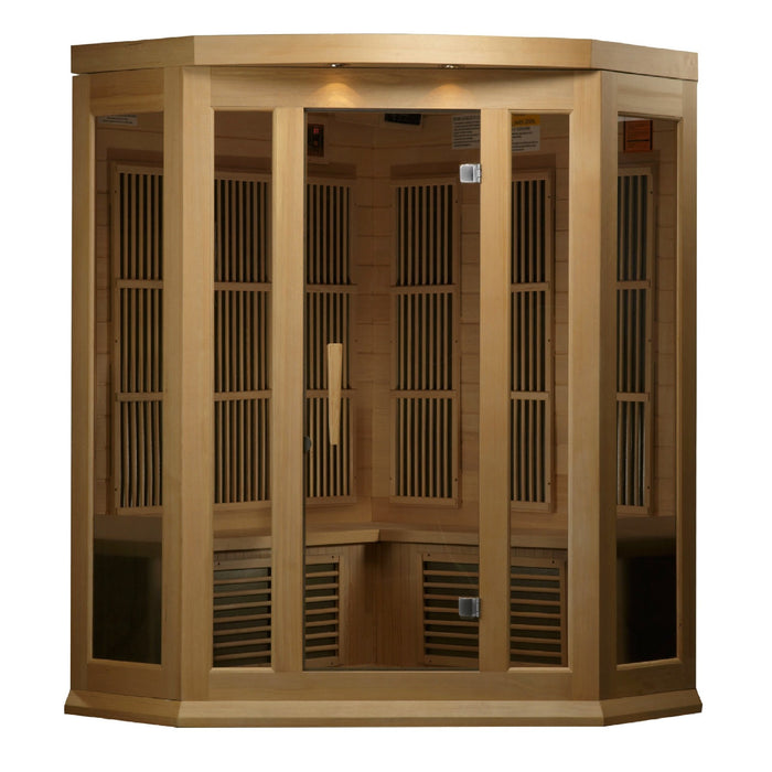 Maxxus 3-Person Near Zero EMF (Under 2MG) FAR Infrared Sauna (Canadian Hemlock)