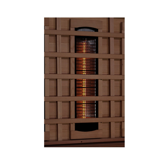 Golden Designs 6-Person Infrared Sanctuary of PureTech™ Brilliance with Himalayan Salt Oasis (Crafted from Canadian Hemlock)