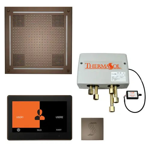 Thermasol ThermaTouch 10", Digital Shower Valve, HydroVive 18", SteamVection, Steam Shower Pkg, SQ