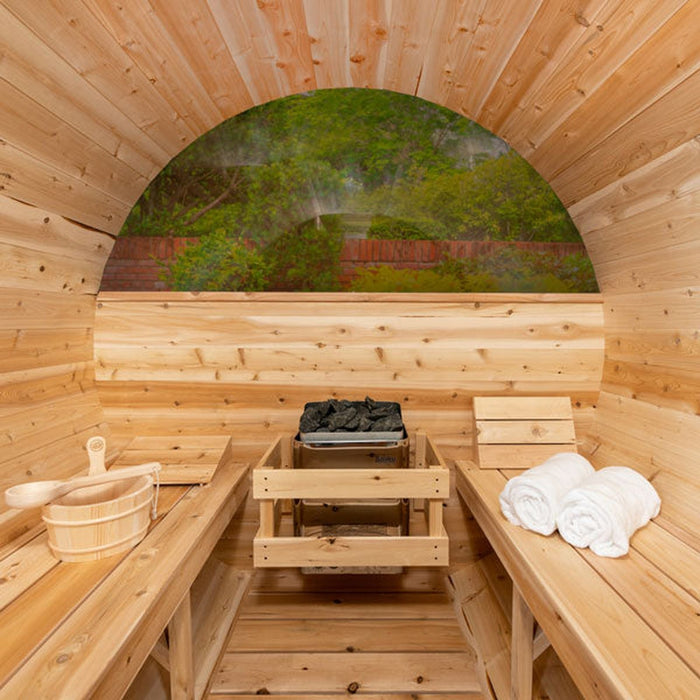 Leisurecraft Serenity Barrel Sauna Canadian Timber Series