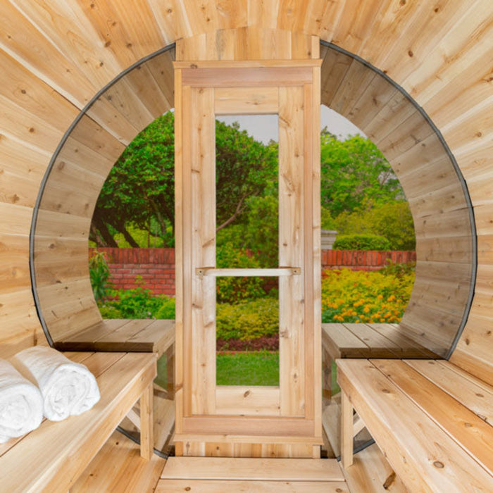 Leisurecraft Serenity Barrel Sauna Canadian Timber Series