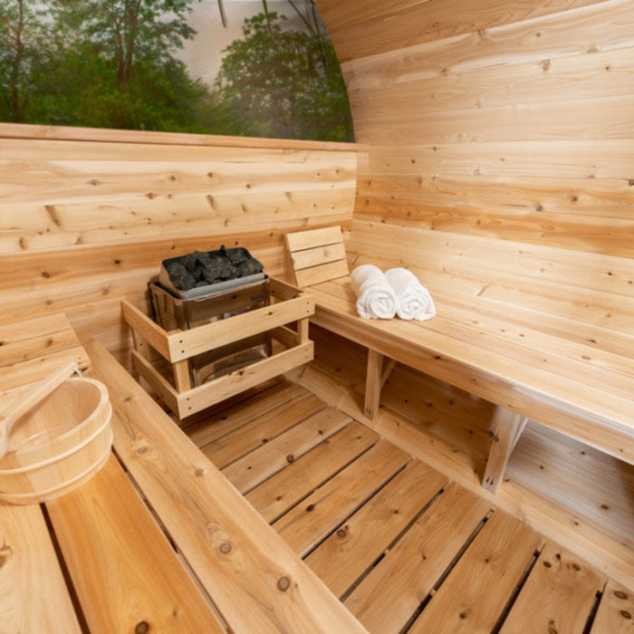 Leisurecraft Serenity Barrel Sauna Canadian Timber Series