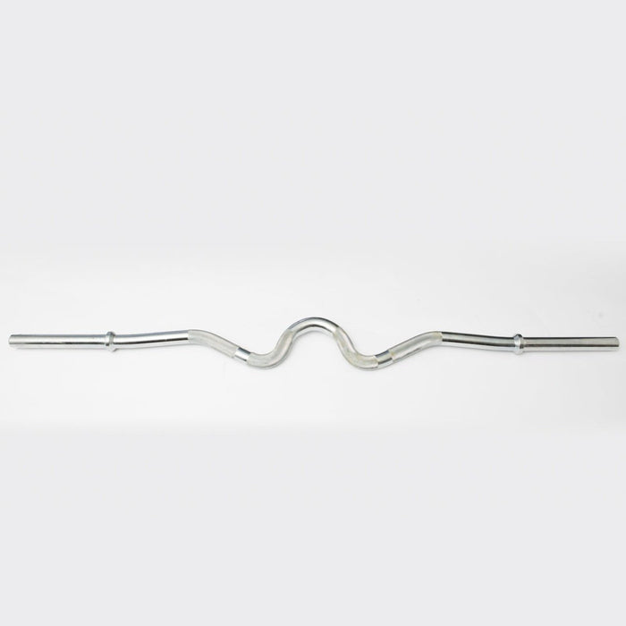 York Barbell Standard Chrome Super Curl Bar Featuring Secure Fixed Inner Collars