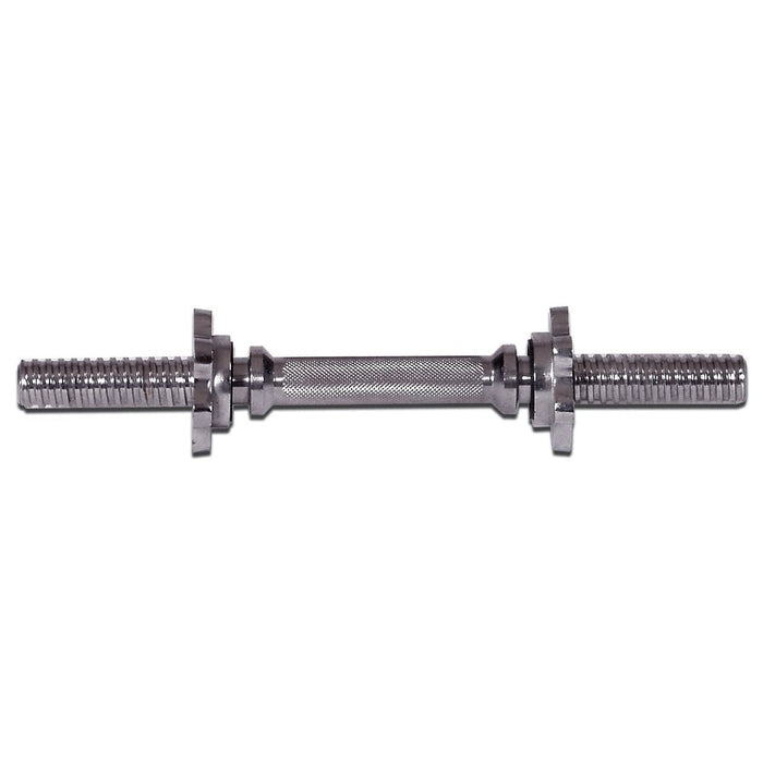 York Barbell 14-Inch Standard Chrome Spin-Lock Dumbbell Handle with Spin-Lock Collars (Individual)