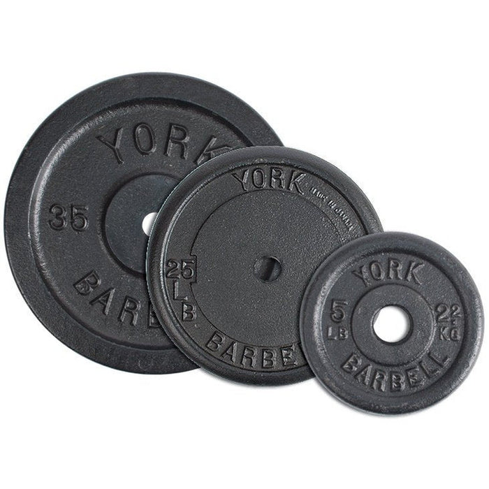 York Barbell's 25 lbs. 1" Standard Contour Cast Iron Plate