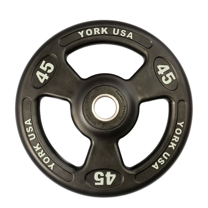 York Barbell 'ISO-Grip' Urethane Plate at 45 lbs by York Barbell