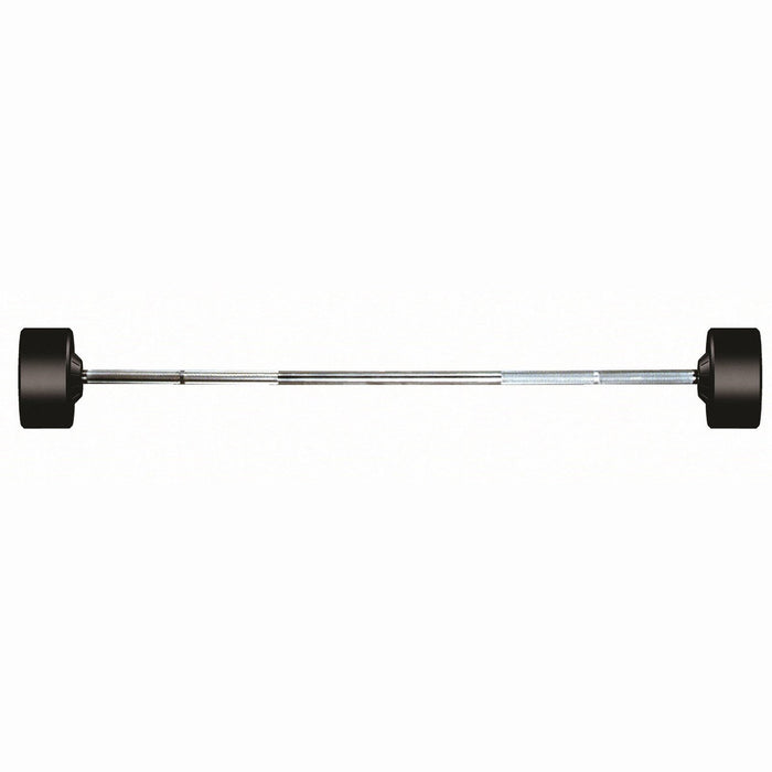 York Barbell's 50 lb Fixed Rubber-Coated Straight Barbell for Superior Strength Training