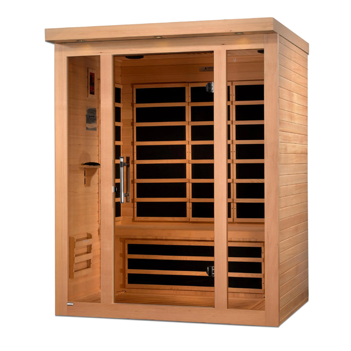 Dynamic Vila 3-person Ultra Low EMF (Under 3MG) FAR Infrared Sauna (Canadian Hemlock)