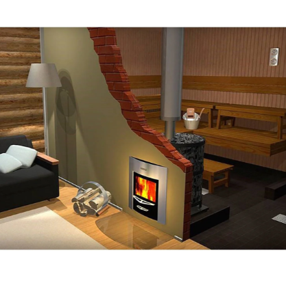 Harvia Legend 240 Duo Sauna Wood Burning Stove/Fireplace Combo