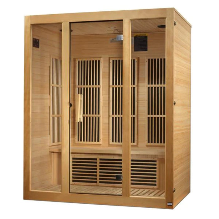 Maxxus 3-Person Low EMF (Under 8MG) FAR Infrared Sauna (Canadian Hemlock)