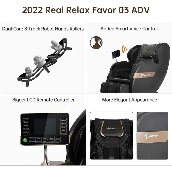 Real Relax Favor-03 Massage Chair Black