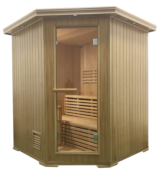 Aleko Canadian Hemlock Indoor Sauna 4 Person With 4.5kw heater