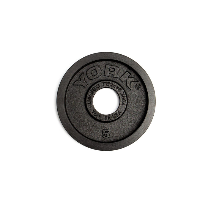 York barbell YORK 2" "Legacy" Cast Iron Precision - Elevate Your Workout with 5 lb Olympic Plate Pairs