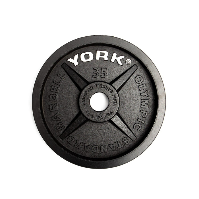 York Barbell 35 lb 2" Cast Iron Olympic Plate