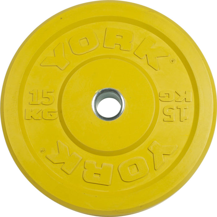 York Barbell YORK USA's 15 KG Rubberized Training Bumper Plate for York Barbell Enthusiasts