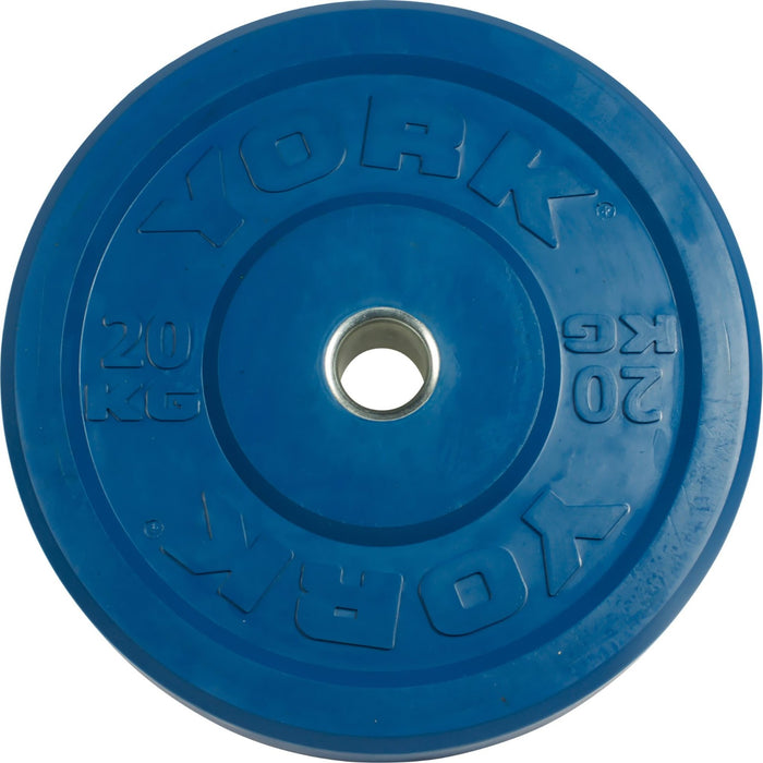 York Barbell YORK USA's 20 KG Training Bumper Plate at York Barbell