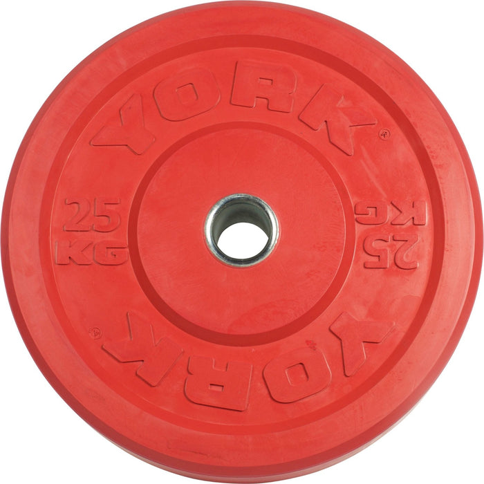 York barbell YORK USA's 25 KG Rubberized Training Bumper Plate for York Barbell Enthusiasts