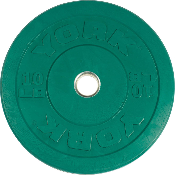 York Barbell's 10 lb USA-Made Rubber Training Bumper Plate