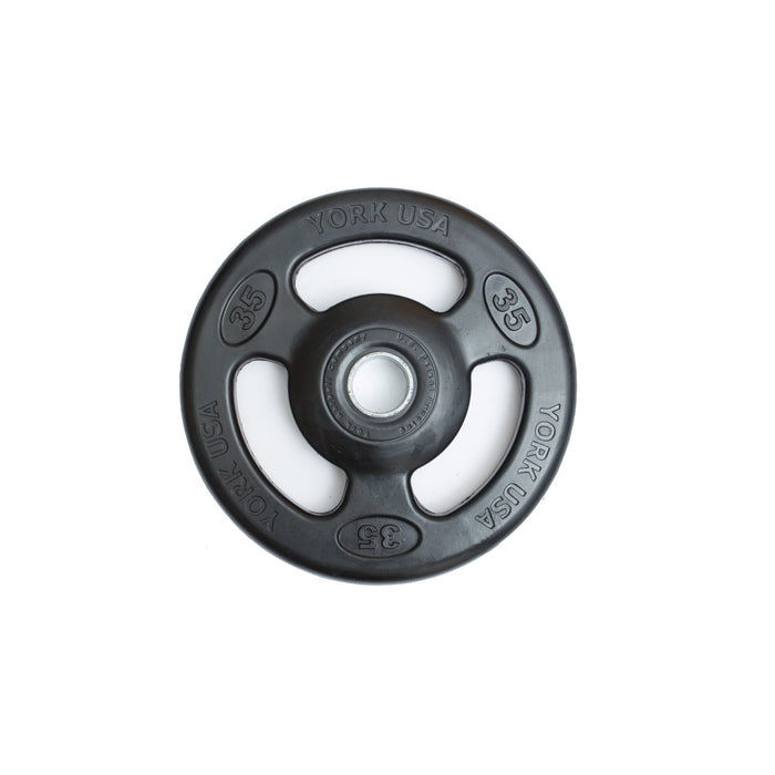 York Barbell 35 lb York Barbell ISO-GRIP Rubber-Encased Steel Composite Olympic Grip Plate