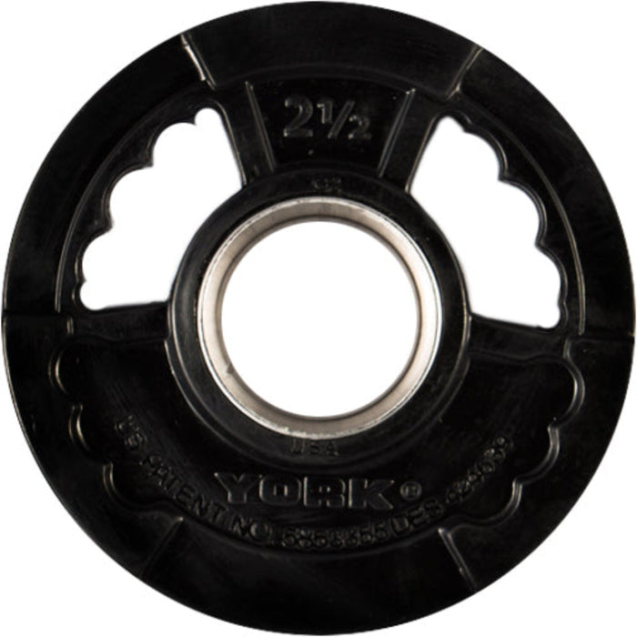 York Barbell's 2.5 lb. G2 Dual Grip Thin Line Rubber Encased Olympic Plates Exclusively in Pairs