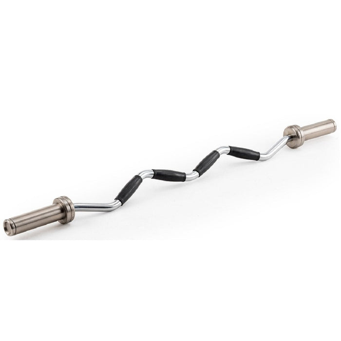 York Barbell Embrace the World with the International Curl Bar featuring Innovative Rubber Grips