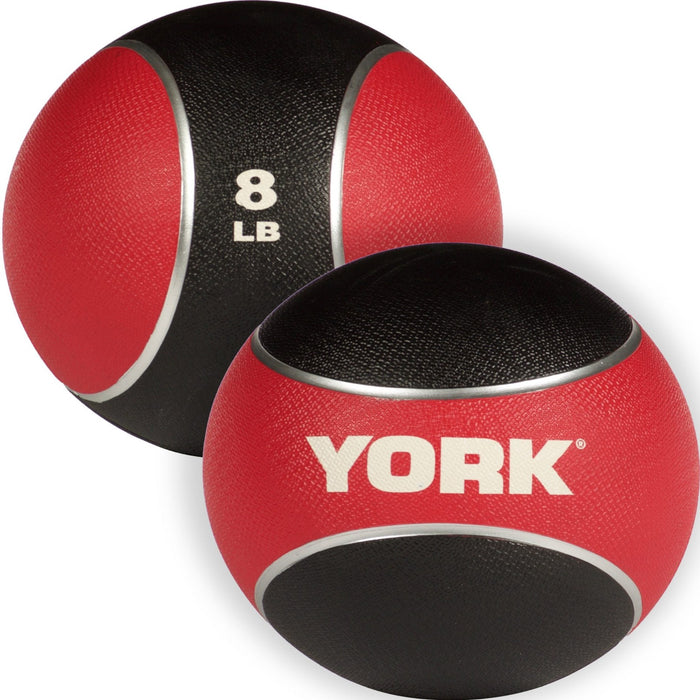 York Barbell's 8lb. Dual-Hued Medicinal Rubber Orb