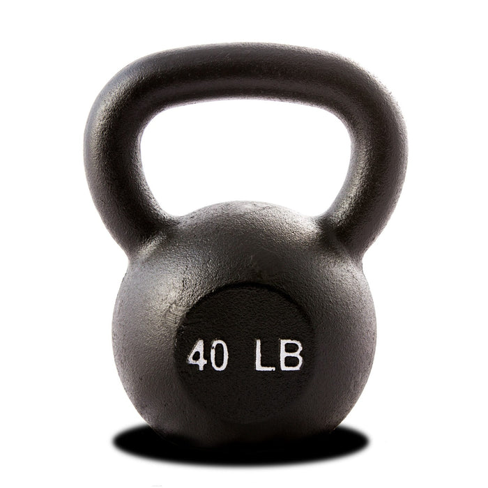 York Barbell 40lb. Single Kettlebell - Black