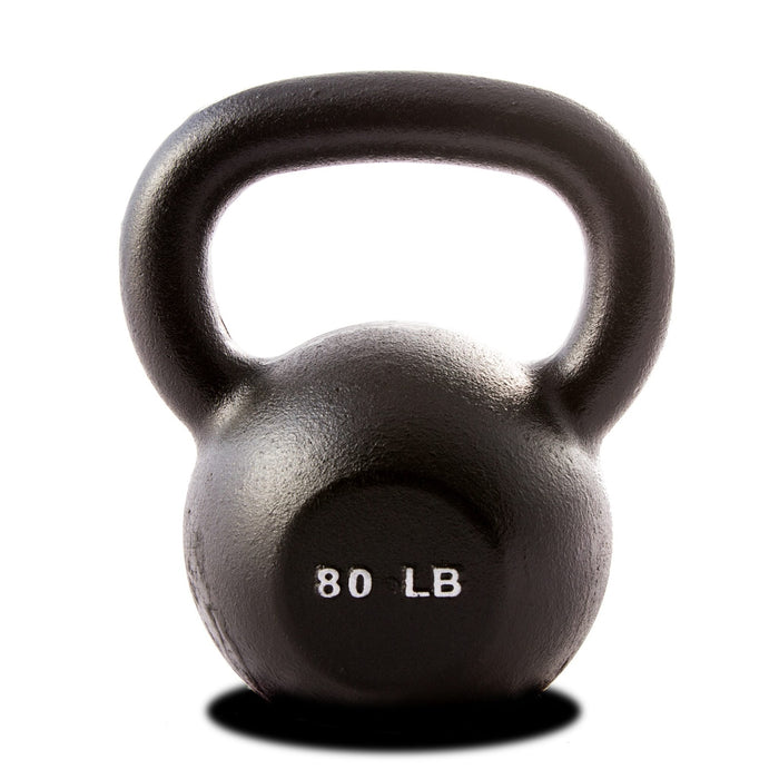 York Barbell's 80 lb. Solo Kettlebell in Sleek Black