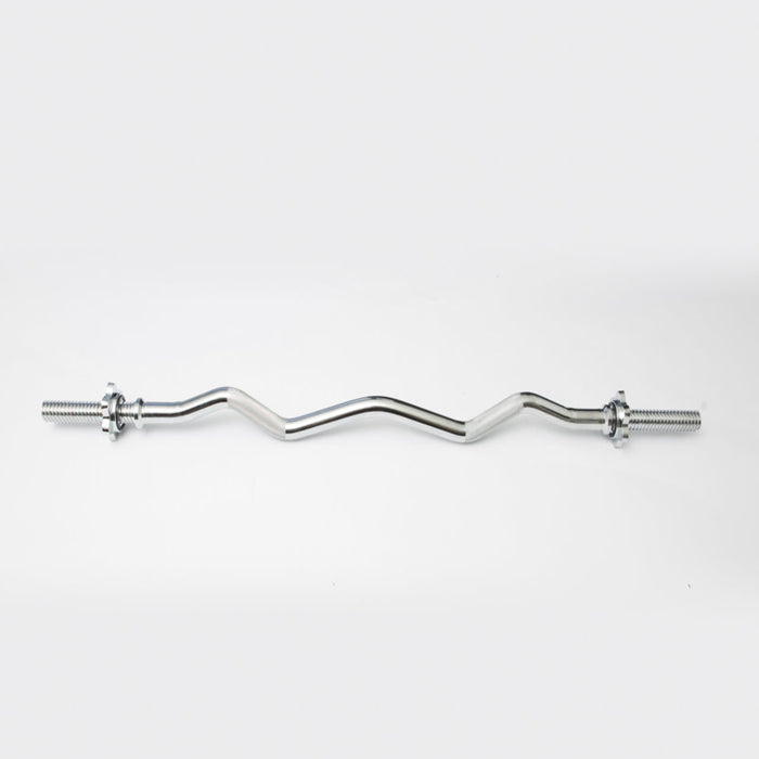 York Barbell's Standard Chrome Curl Bar with Secure Spin-Lock Collars