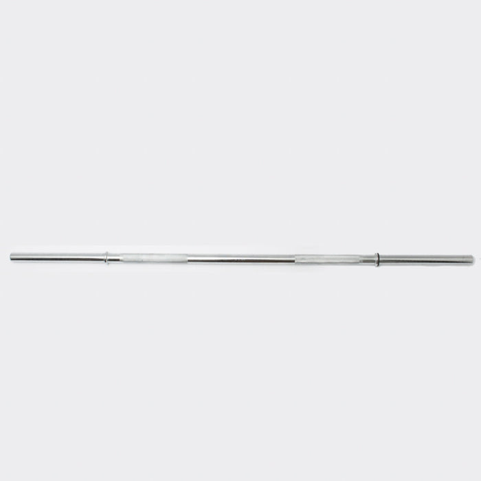 York Barbell Standard 6-Foot Chrome Deluxe Bar featuring Integrated Fixed Inner Collars