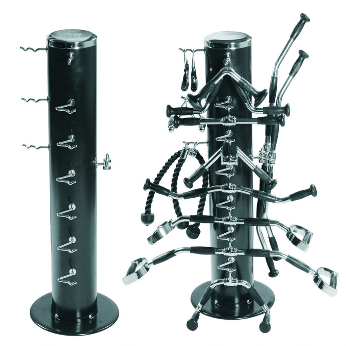 York Barbell's Vertical Bar Machine Rack Accommodates 36169 Series (15-Piece Machine Bar Set Sold Separately)