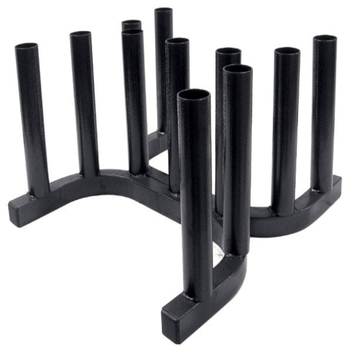 York Barbell 9001 Bar Stand Showcases 11 Bars with 2-Inch Holding