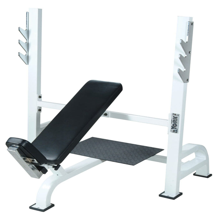 York Barbell ST Olympic Incline Bench with Stealthy Gun Racks