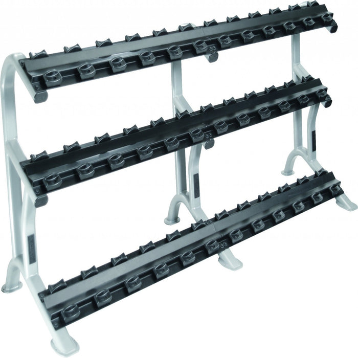 York Barbell Pro-Style Dumbbell Rack - Organize 18 Pairs with 3-Tier ETS Design