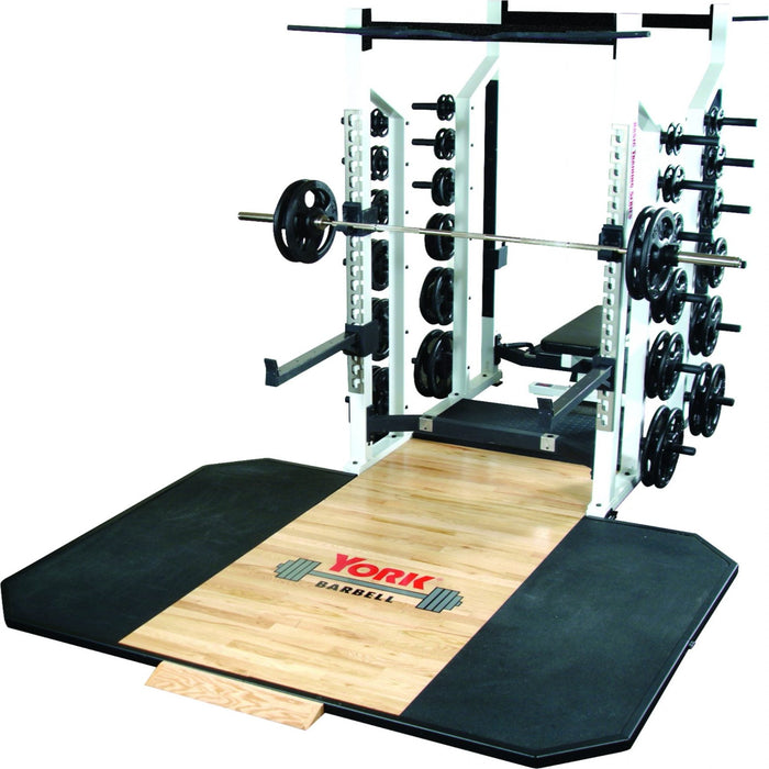 York Barbell's ST Dual Half Rack in Snowy Elegance